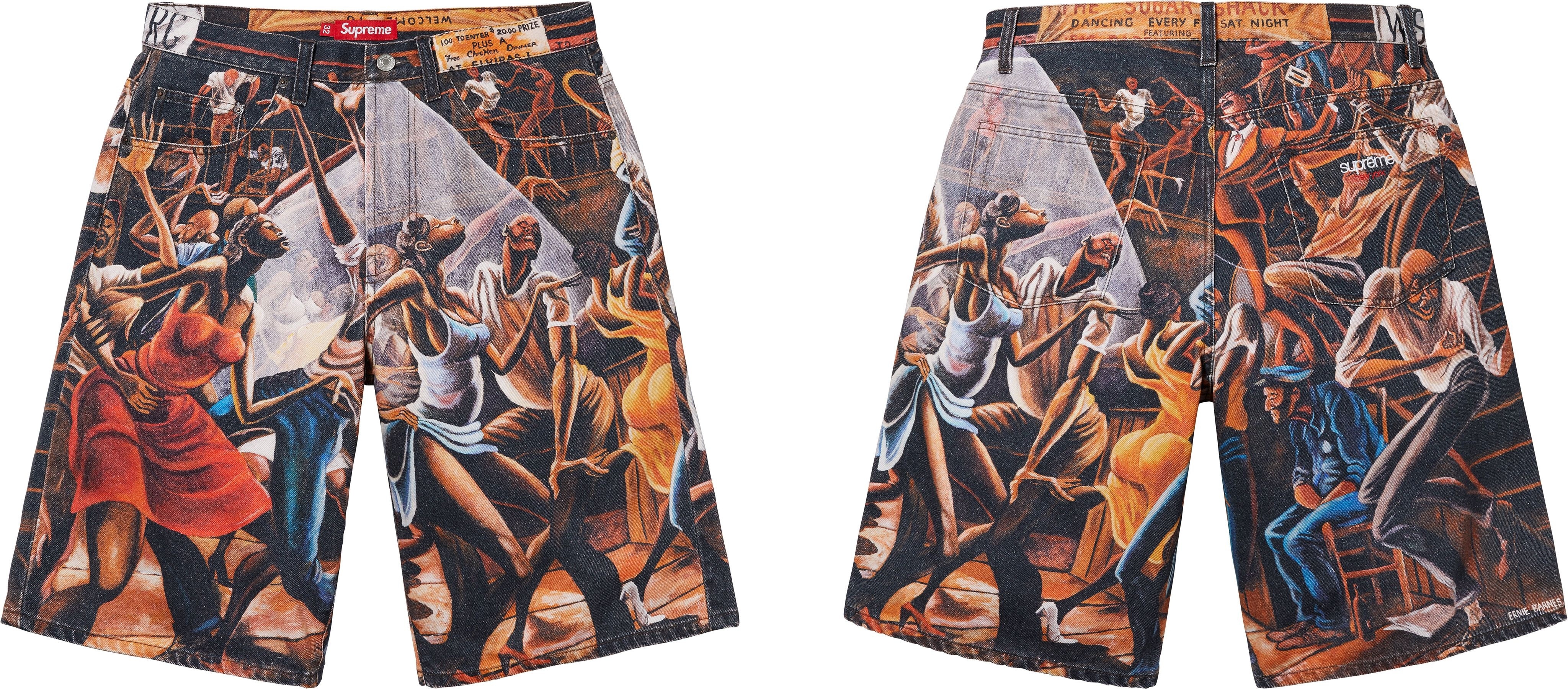 Supreme/Ernie Barnes Baggy Denim Short view 3